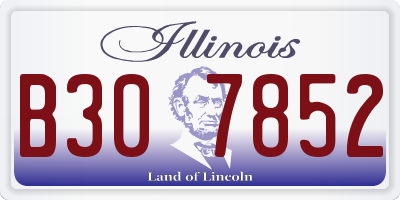 IL license plate B307852
