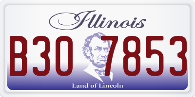 IL license plate B307853