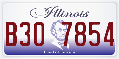 IL license plate B307854