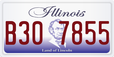 IL license plate B307855