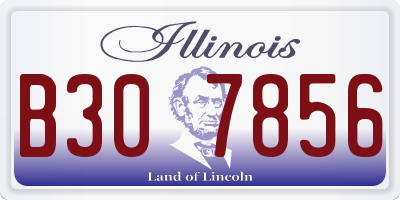 IL license plate B307856