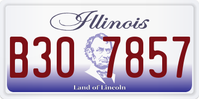 IL license plate B307857