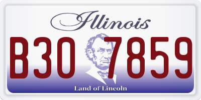 IL license plate B307859