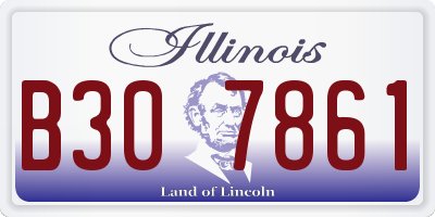 IL license plate B307861