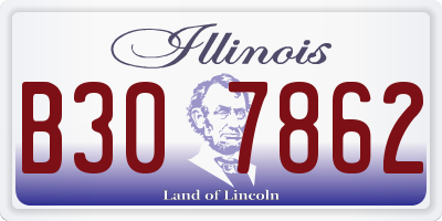 IL license plate B307862