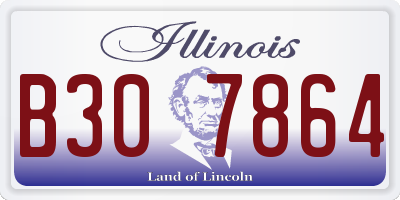 IL license plate B307864