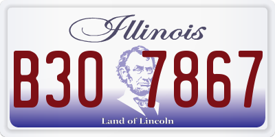 IL license plate B307867
