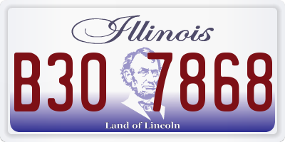 IL license plate B307868