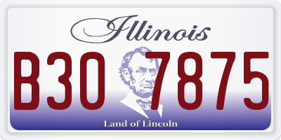 IL license plate B307875