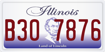 IL license plate B307876