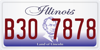 IL license plate B307878