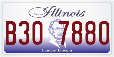 IL license plate B307880