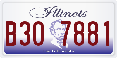 IL license plate B307881