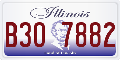 IL license plate B307882