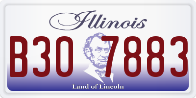 IL license plate B307883