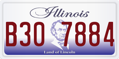 IL license plate B307884