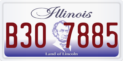 IL license plate B307885