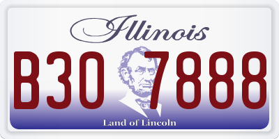 IL license plate B307888