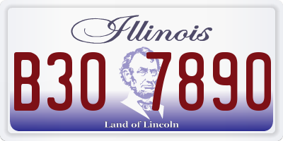 IL license plate B307890