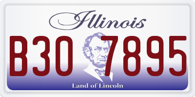 IL license plate B307895