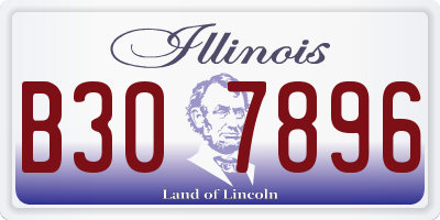 IL license plate B307896