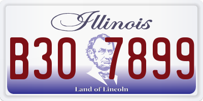 IL license plate B307899