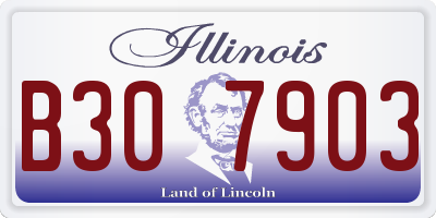 IL license plate B307903