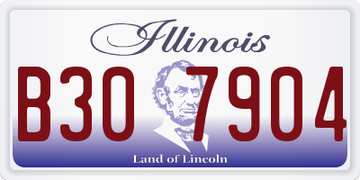 IL license plate B307904