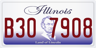 IL license plate B307908