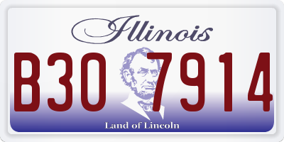 IL license plate B307914