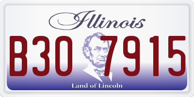 IL license plate B307915