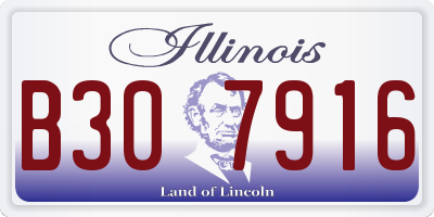 IL license plate B307916