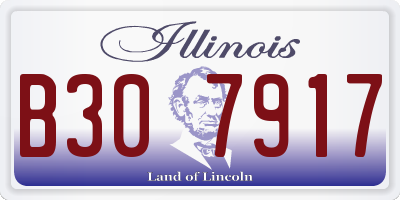 IL license plate B307917