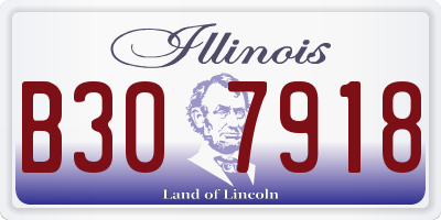 IL license plate B307918