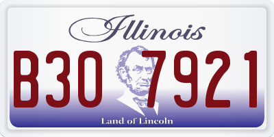 IL license plate B307921