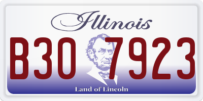 IL license plate B307923