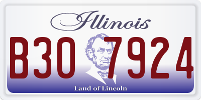 IL license plate B307924