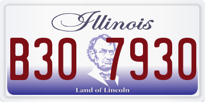 IL license plate B307930