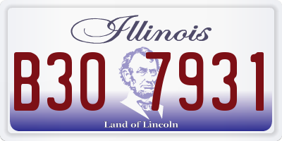 IL license plate B307931