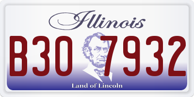IL license plate B307932