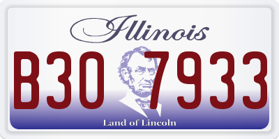 IL license plate B307933