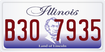 IL license plate B307935