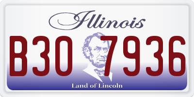 IL license plate B307936