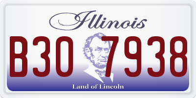 IL license plate B307938