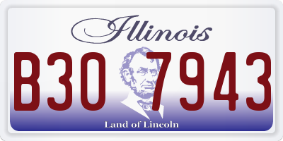 IL license plate B307943