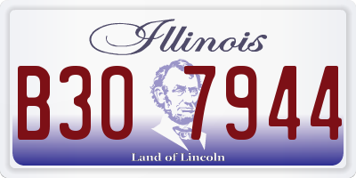 IL license plate B307944