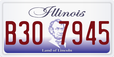IL license plate B307945