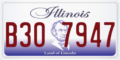 IL license plate B307947