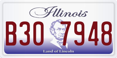 IL license plate B307948