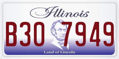 IL license plate B307949